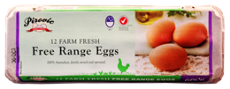 Picture of PIRVOIC FARM FRESH FREE RANGE EGGS 1DOZ 660G