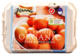 Picture of PIRVOIC CERTIFIED ORGANIC FREE RANGE EGGS HALF-DOZ 300G