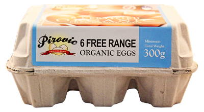 Picture of PIRVOIC CERTIFIED ORGANIC FREE RANGE EGGS HALF-DOZ 300G