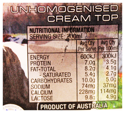 Picture of BARAMBAH ORGANIC FULL CREAM MILK
