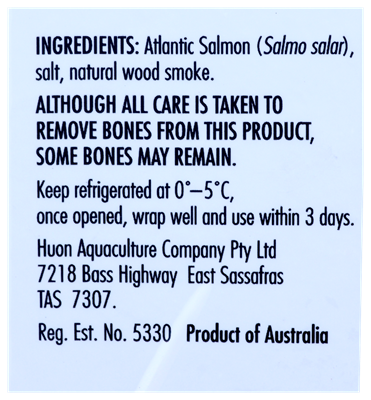 Picture of HUON TASMANIA PREMIUM TASMANIAN COLD SMOKED SALMON 100g