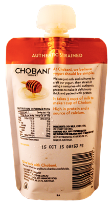 Picture of CHOBANI YOGURT HONEY FLAVOUR 140G