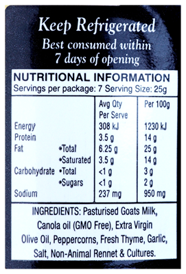 Picture of MEREDITH DAIRY MARINATED GOAT CHEESE 320g