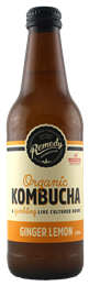Picture of REMEDY KOMBUCHA ORGANIC KOMBUCHA GINGER LEMON 330ml