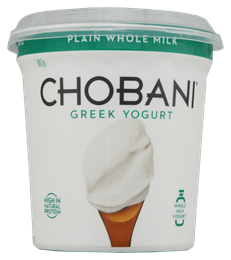 Picture of CHOBANI GREEK YOGHURT PLAIN WHOLE MILK 907g