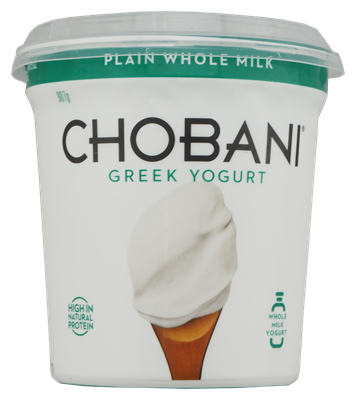 Picture of CHOBANI GREEK YOGHURT PLAIN WHOLE MILK 907g