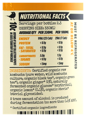Picture of REMEDY KOMBUCHA ORGANIC KOMBUCHA GINGER LEMON 750ml