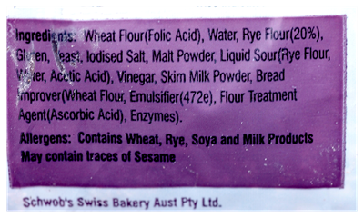 Picture of SCHWOB'S SWISS BAKERY DARK RYE 620g