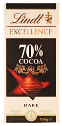 Picture of LINDT 70% COCOA DARK CHOCOLATE 100g