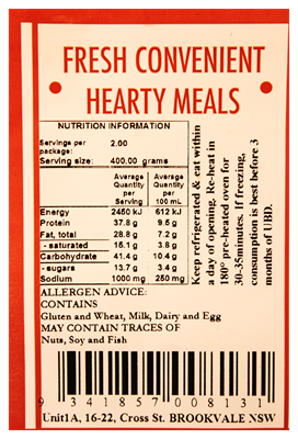 Picture of THE KEY INGREDIENTS BEEF LASAGNE 800G