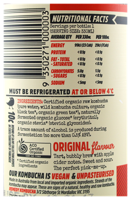 Picture of REMEDY KOMBUCHA ORGANIC KOMBUCHA ORIGINAL 330ml