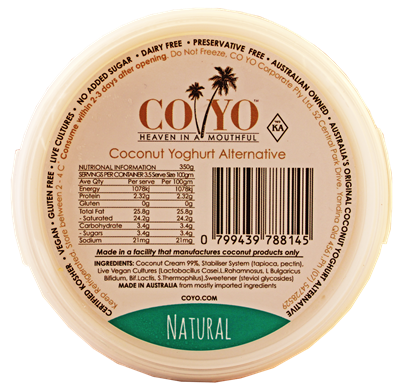 Picture of COYO NATURAL COCONUT YOGHURT ALTERNATIVE 350g