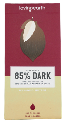 Picture of LOVING EARTH 85% DARK ORGANIC CHOCOLATE 80g