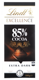Picture of LINDT 85% COCOA EXTRA DARK CHOCOLATE 100g