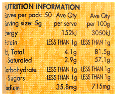 Picture of TRUE ORGANIC AUSTRALIAN ORGANIC BUTTER SALTED 250g