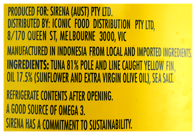 Picture of SIRENA TUNA IN OIL - ITALIAN STYLE 185g