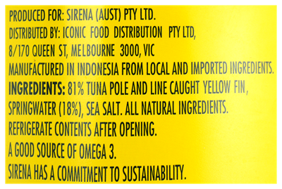 Picture of SIRENA TUNA IN SPRINGWATER 185g