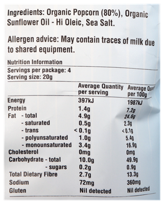 Picture of COBS ORGANIC POPCORN SEA SALT 80g