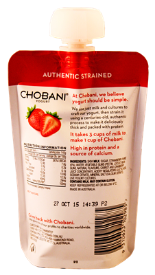 Picture of CHOBANI STRAWBERRY YOGHURT 140g