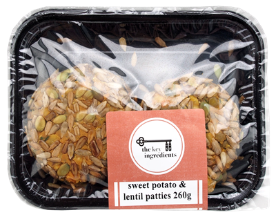 Picture of THE KEY INGREDIENTS POTATO & LENTIL PATTIES 240G