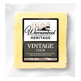 Picture of WARRNAMBOOL VINTAGE CHEDDAR 250g