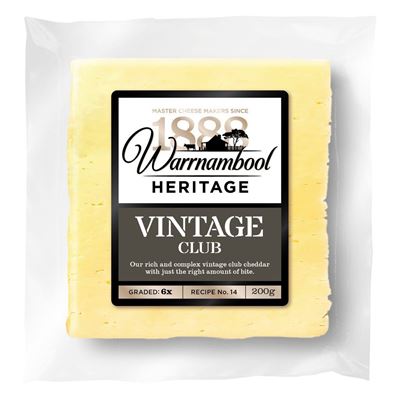 Picture of WARRNAMBOOL VINTAGE CHEDDAR 250g