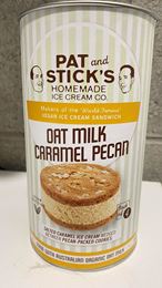 Picture of PAT AND STICK VEGAN CARAMEL PECAN ICE CREAM SANDWICH 4 PACK