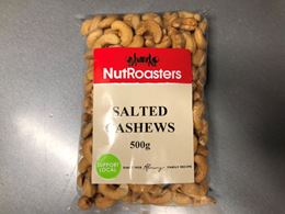 Picture of THE NUT ROASTERS SALTED CASHEWS 500G