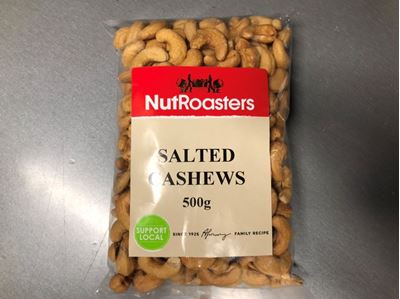 Picture of THE NUT ROASTERS SALTED CASHEWS 500G